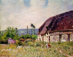 Sisley: Capanna in Normandia